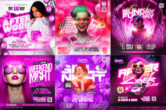 do party flyer, dj, hip hop, sports, event flyer, club flyer