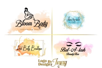 do elegant feminine signature hand drawn boho watercolor logo