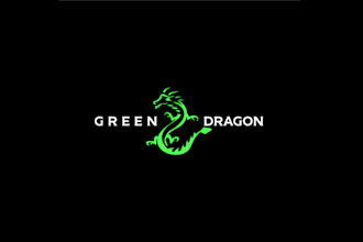green dragon logo food design