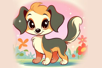 draw your pet in cute disney cartoon style