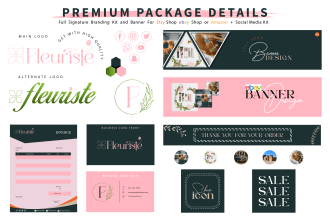 custom logo branding kit and banner for etsy ebay shopify amazon