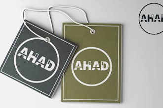 design luxury hang tag, clothing tag or label