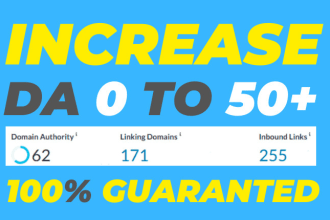 increase domain auhtority, increase da, increase moz da 50, authority backlinks