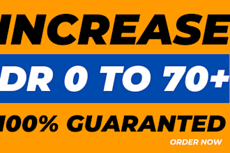 increase ahref DR 70, increase domain rating, seo links, dofollow backlinks