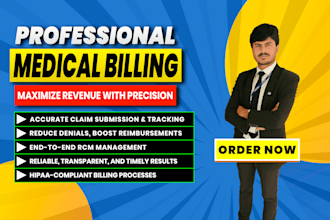 handle medical billing, rcm, claims, denials , credentialing