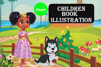 design children story book illustration and children book illustration