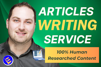 write SEO optimized blog posts and articles for your website