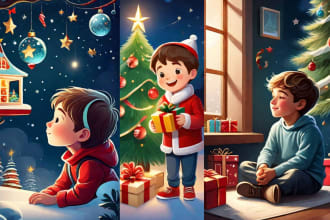 create festive illustrations for christmas, easter, thanksgiving