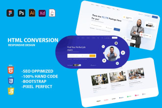convert psd to html figma to html xd to html css responsive website
