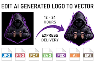 revamp, fix, edit and professionally vectorize your logo
