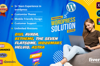 design redesign develop customize and troubleshoot your wordpress website