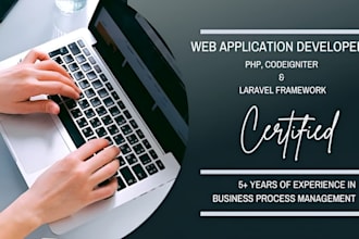develop web app, admin panel, CRM using php laravel