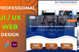 do figma website design, website uiux design, figma design, adobe xd, psd