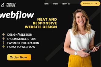 create modern webflow website, design webflow, figma to webflow development