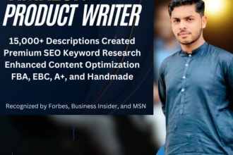 write amazon listing optimization and fba product descriptions