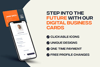 do digital business card design, vcard, qr code business card, physical card