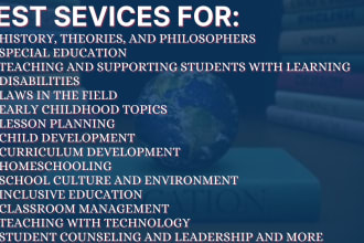 write essays and research articles on education, teaching and learning