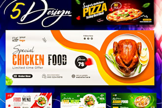 design shopify website slider banners, slider image or hero header