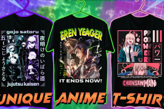 do trendy unique anime t shirts design and custom t shirts