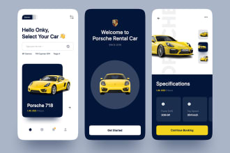 develop car rental app, car wash app, booking app, ridesharing app, auction app