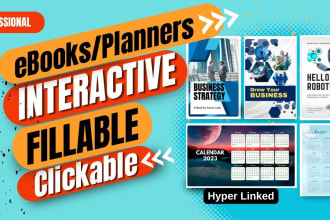 create fillable pdf form interactive pdf ebook and workbooks, planners