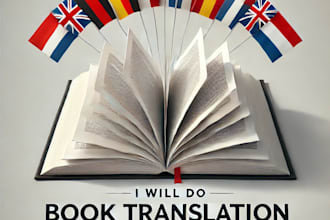 do book translation to german,french dutch, chinese, spanish and italian