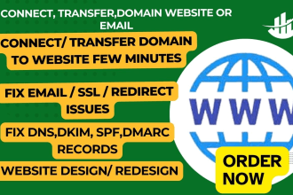 domain connection,fix mail and dns issues godaddy bluehost ,hostinger namecheap