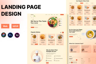 design unique landing page, single page and one page website