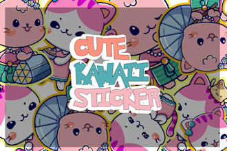 create custom sticker design for labels, merchandise, and personal use