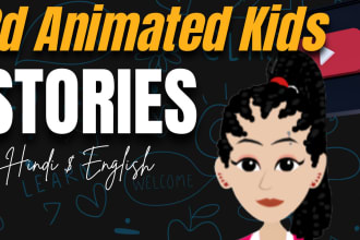 create 2d animated kids moral stories in hindi and english