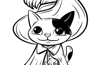 draw cartoon illustration black and white