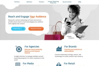 write home, about us or services page content