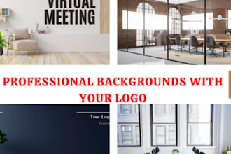design office mockup and custom zoom virtual backgrounds