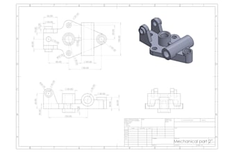 2d to 3d model cad mechanical design using fusion 360, solidworks, creo, autocad