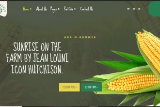 create agriculture farm and farmers website
