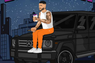 design a cartoon song or album cover