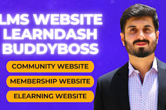 build lms website buddyboss or learndash or membership website