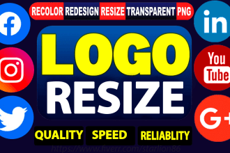 resize logo for facebook,instagram,google,twitter and other social media posts