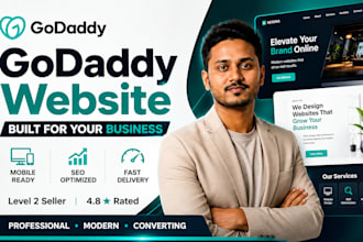 design and build a godaddy website builder or godaddy wordpress site