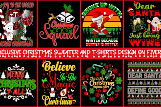 design unique ugly christmas t shirt and sweater for you