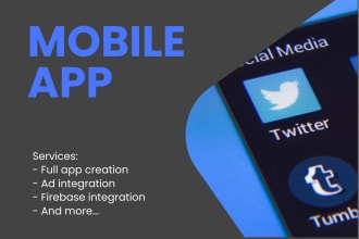 create a mobile app for android and IOS using flutter