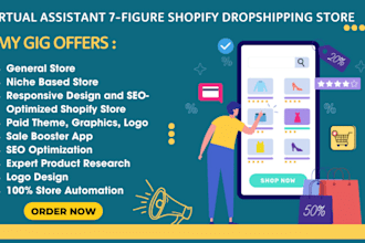 shopify virtual assistant for 7 figure dropshipping stores