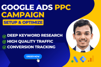setup google ads adwords PPC campaign, manage and optimize