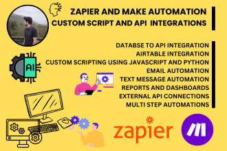 set up zapier and make automations with custom scripting capabilities