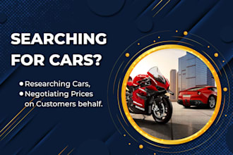 search research and negotiate a car or motorcycle you want to buy or sell
