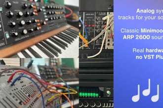 record virtuoso real analog synth parts for your song