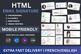 create a professional clickable HTML email signature