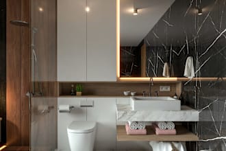 do interior of bathroom design in 3d and create renders