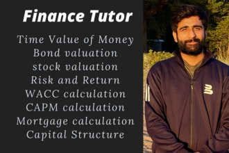 be your tutor for finance related courses