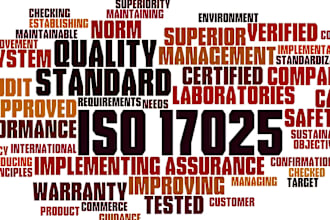 create iso 17025 2017 quality manual and  procedures for testing labs